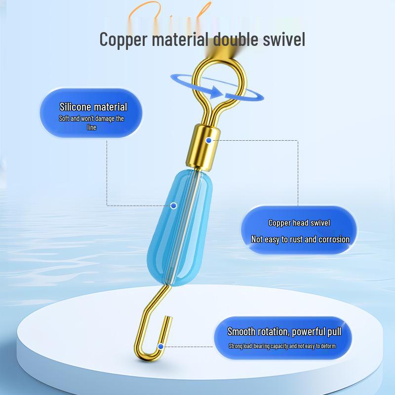 Silicone Quick-Change Leader Clip with O-Ring & Strong Pull Pin for Fishing