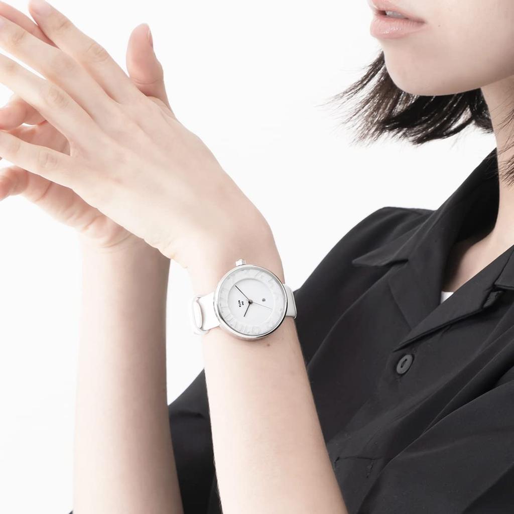 Set Curea de Schimb 2 moduri Alb Argintiu Marcă Populară Elegant Piele 36mm Seria KLON INFINITY STAIR Bărbați Femei -STANDARD- [36/W-FACE]