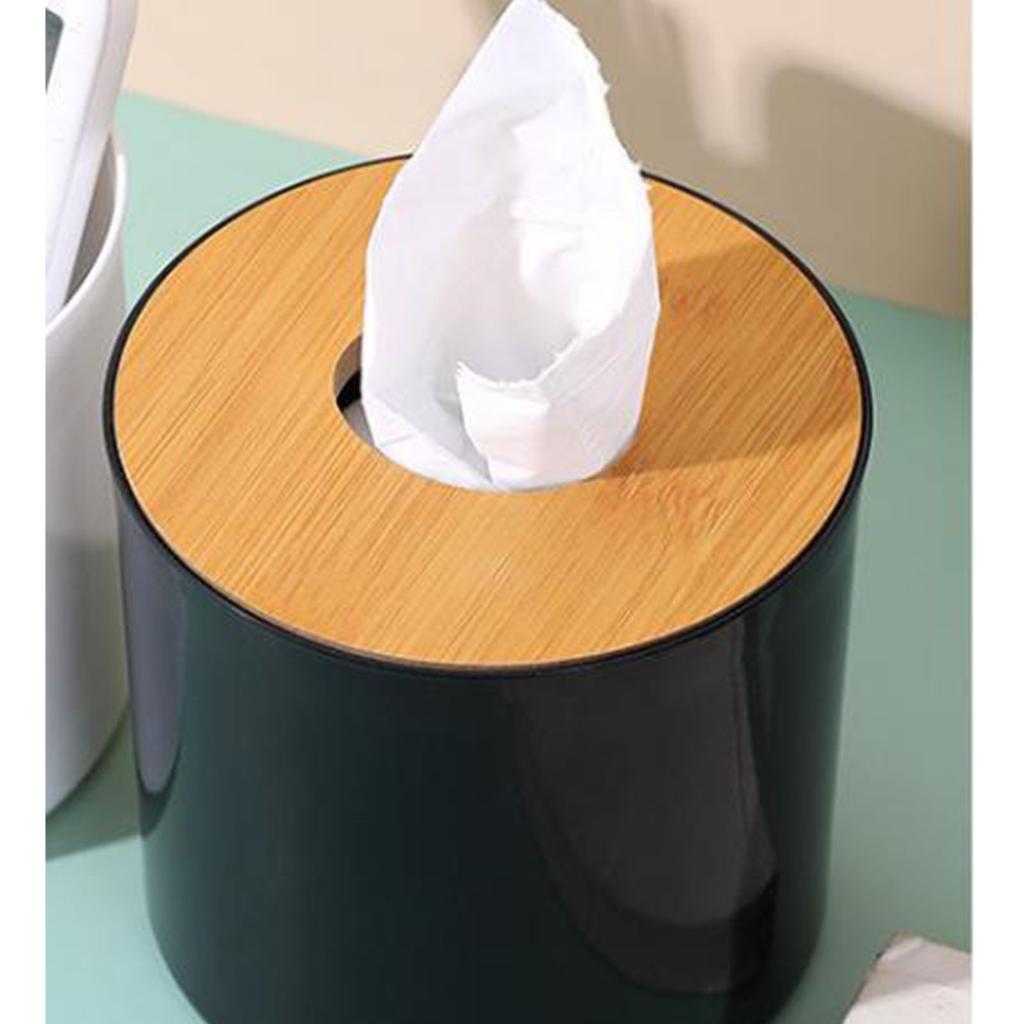 Roll Tissue Box Holder Innovative Modern Concise Large Space Round Tissue Toilet Paper Dispenser for Bathroom Living Room