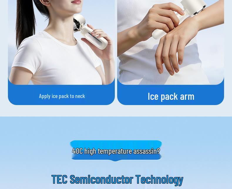 Rechargeable Foldable Mini Handheld High-Speed Cooling Fan