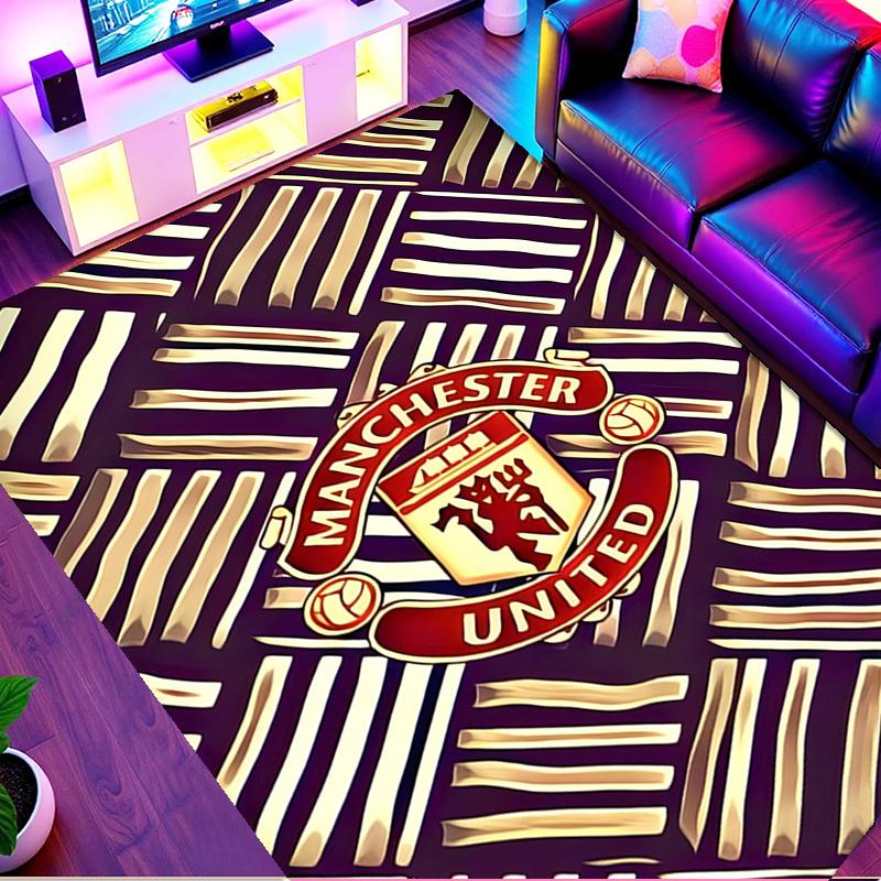 Manchester United F.C Print Rug, Washable Floor Carpet, For Entryway Dorm Laundry Room Office Study, Home Decor Birthday Christmas Gift