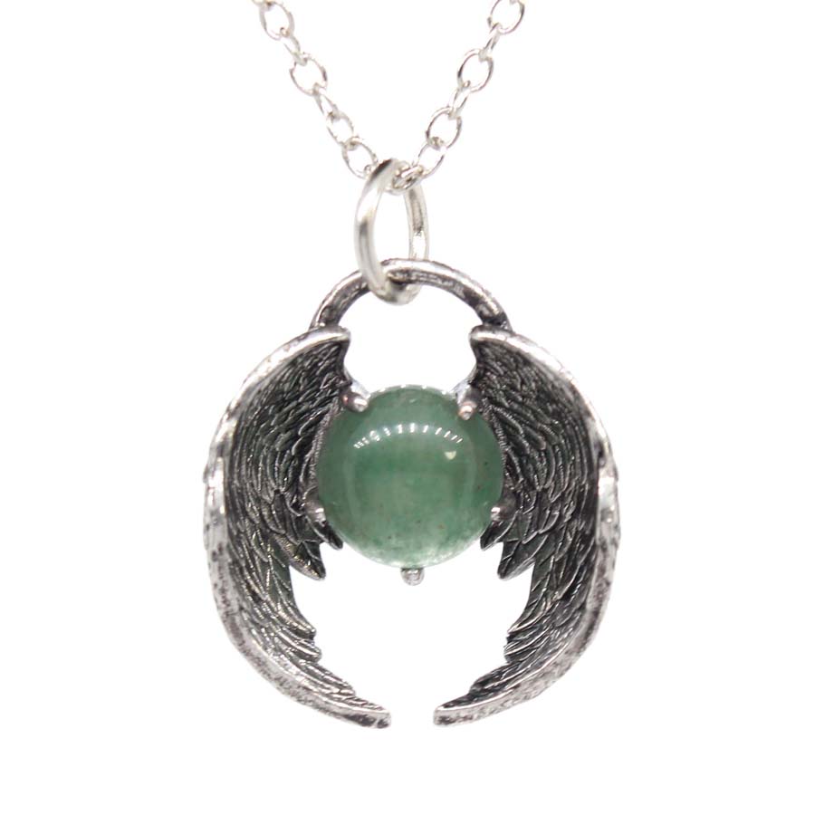 Angel Fly Wings Stone Pendant Necklace for Women, Natural Amethyst Lapis Lazuli Cabochons Stone Pendants, Necklaces, Jewelry Chain