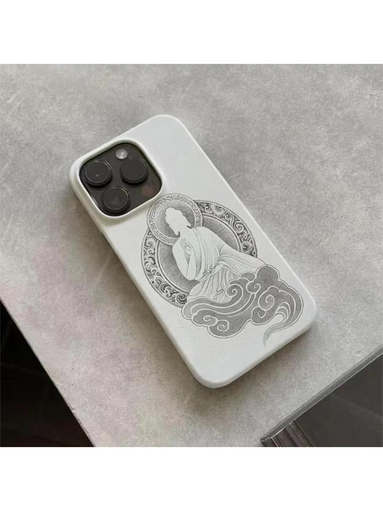 Blessed By The Holy Buddha Statue Phone Case For IPhone 17 Air 16 Pro Max 15 14 Plus 13 12 11 Shockproof Silicone Durable Cover