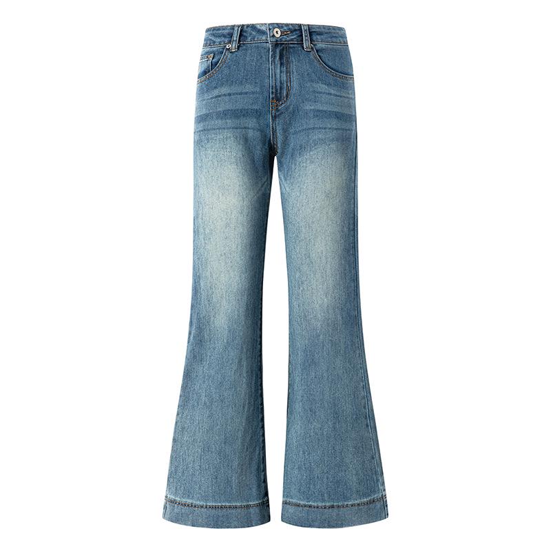 Spring 2026 Retro Low-Rise Flared Jeans for Women - Slim Fit, Versatile Style