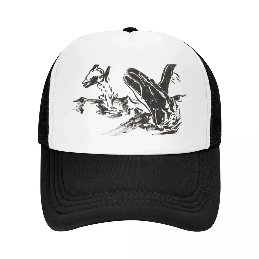 mosasaurus and ichthyosaurus Baseball Cap summer hat Adjustable Trucker Cap Ball Cap fashionable Unisexs Hats Womens