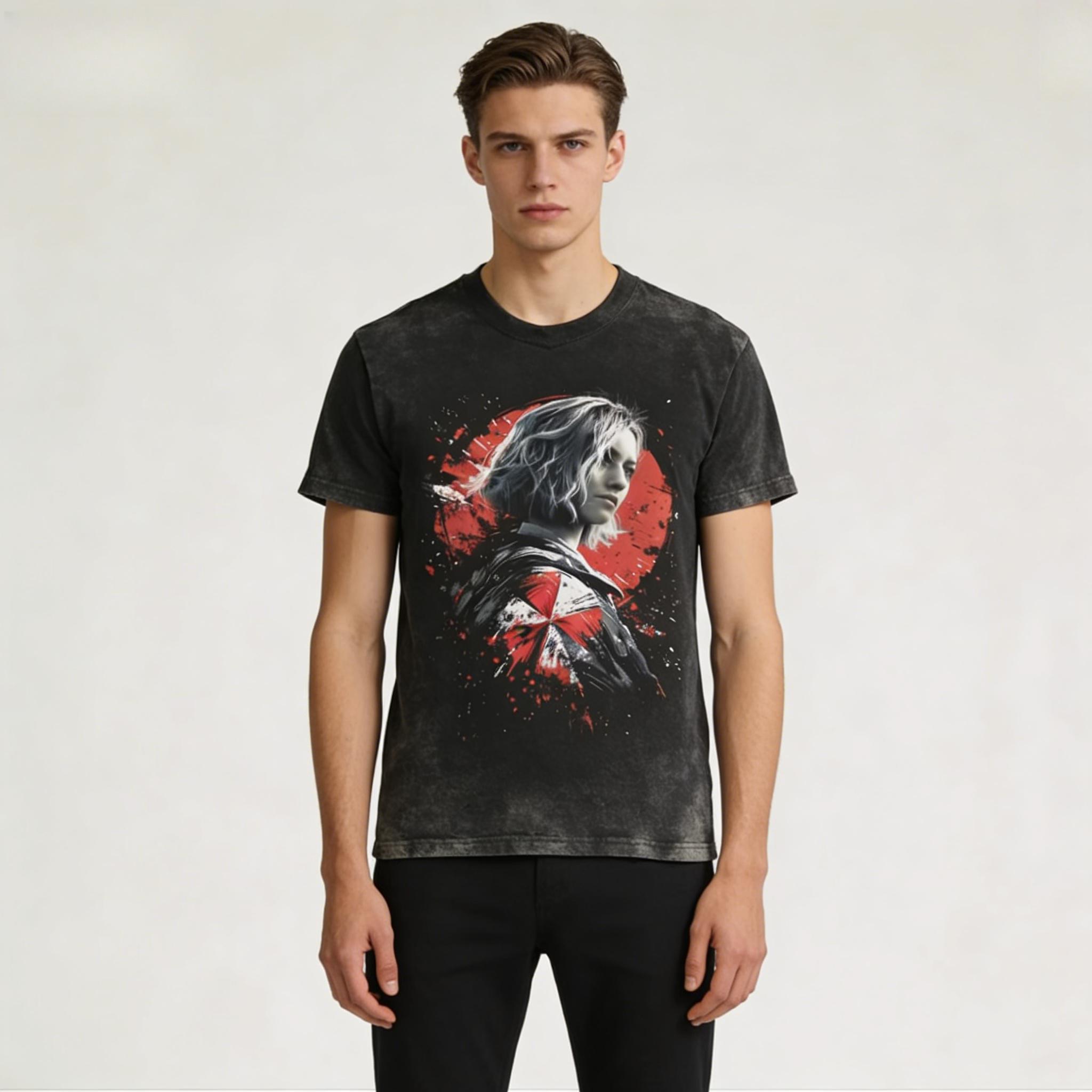 

Funny image of John the Pig on shortsleeved shirt Funny pig expression pack Fashion hiphop shortsleeved cotton Tshirt M