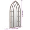 Garden Mirror Sand 70x30 Cm Iron