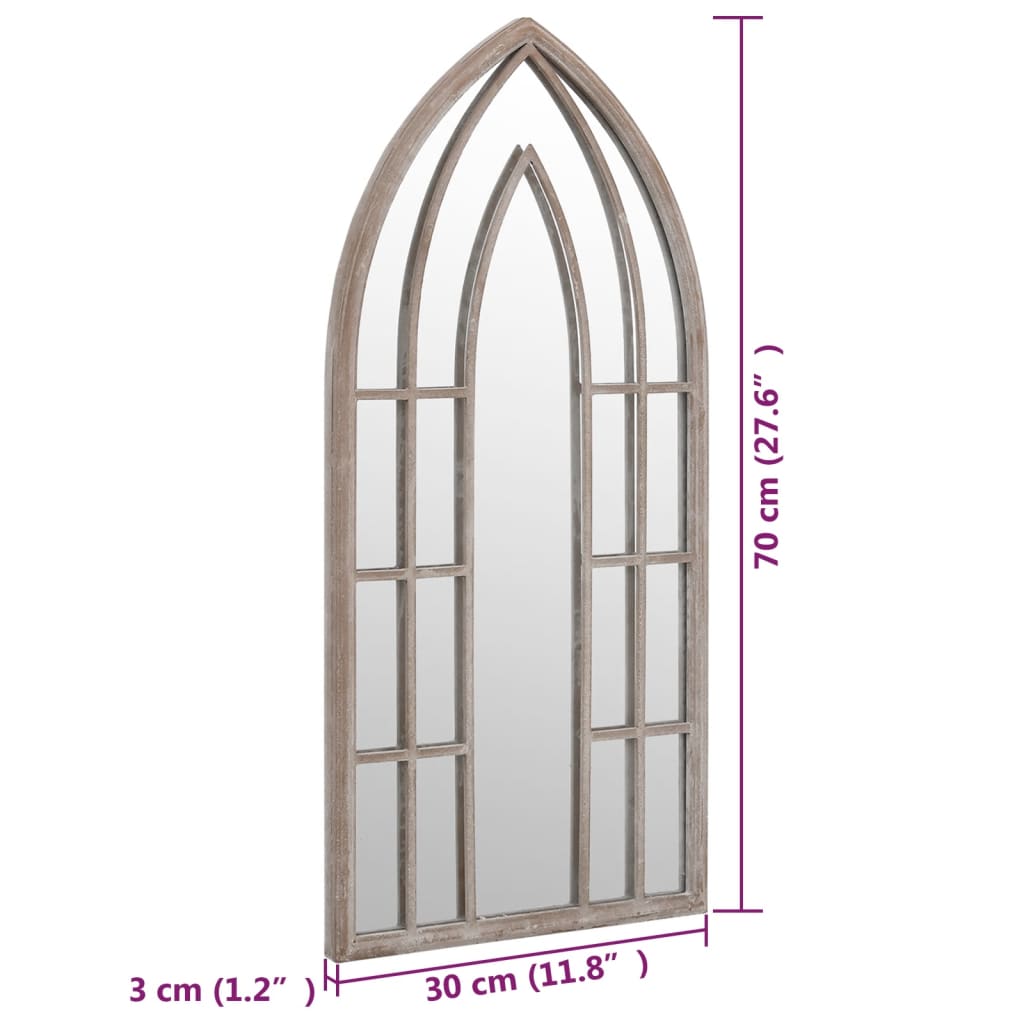 Garden Mirror Sand 70x30 Cm Iron