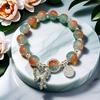 Super Fairy Forest Gradient Glass Bracelet - Chic Chinese Style Gift for Women and Best Friends, Lightweight Luxury Accessory