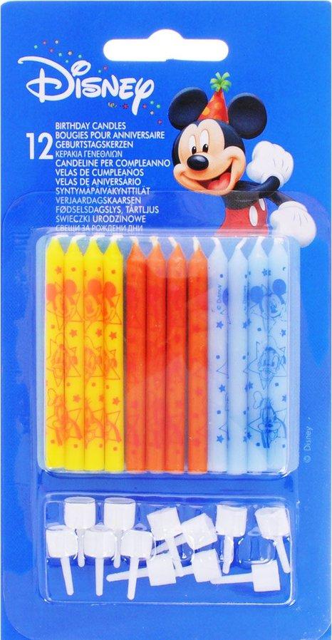 Mickey Mouse Birthday Cake Candles 12 pcs