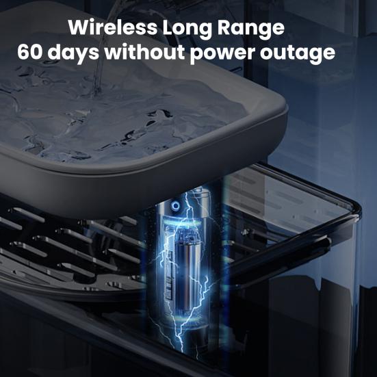 4.5L Wireless Cat Water Fountain No Filter Wastewater Separation Smart Pet Waterer Rechargeable Automatic Water Dispenser for Indoor Cats Small Dogs