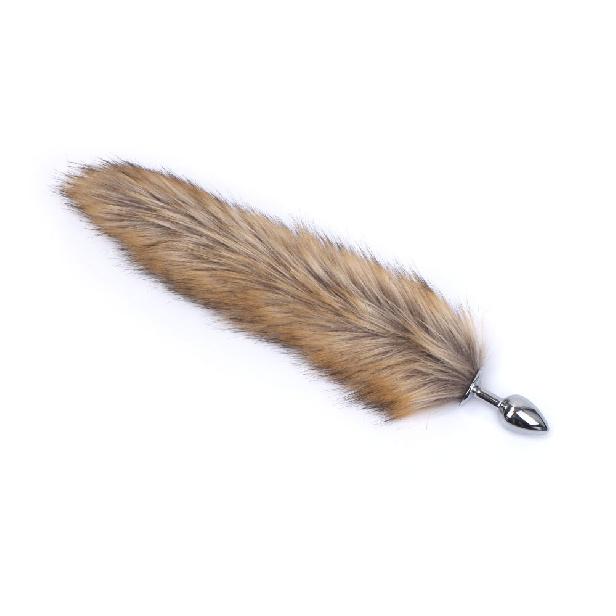Multicolor Artificial Fox Tail Metal Butt Plug Adult Sex Sex Toy Sex Product Small Size