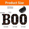 Sets 3 LED Marquee Light Up Letters "BOO" Sign Halloween Decor for Kitchen Tabletop Fireplace Mantel Party Indoor