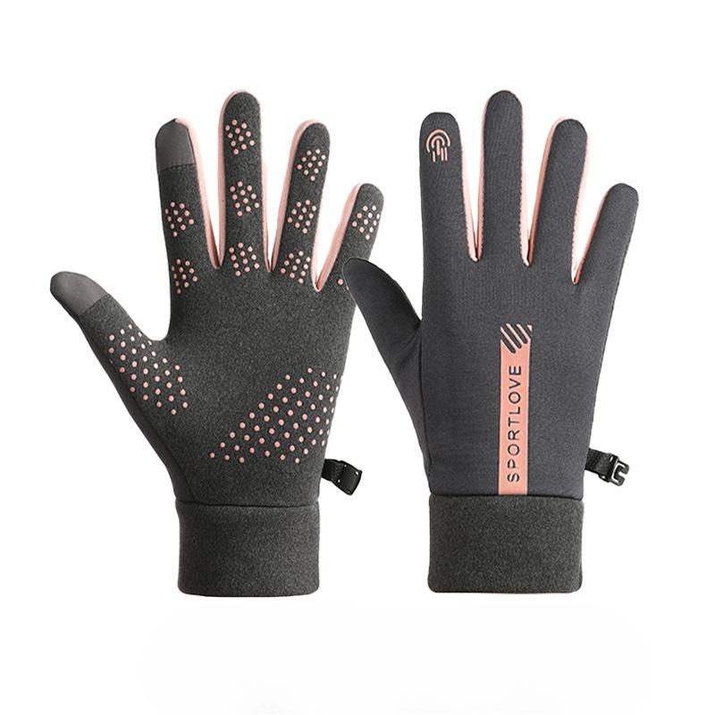 Winter Cycling Cold proof and Warm Gloves for Women Outdoor Cycling Electric Bike Plus Velvet Thickened Windproof Touch Screen Gloves for Men