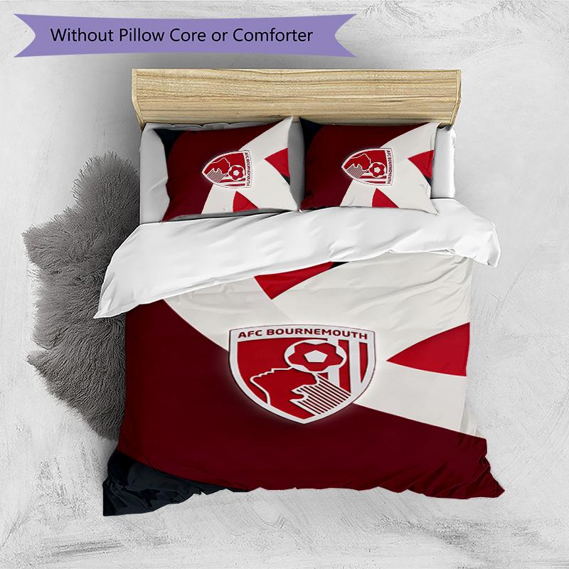 Brentford Football Printed 3 Pieces Bedding Set, Comfortable Skin Friendly Bedroom Duvet Cover Set