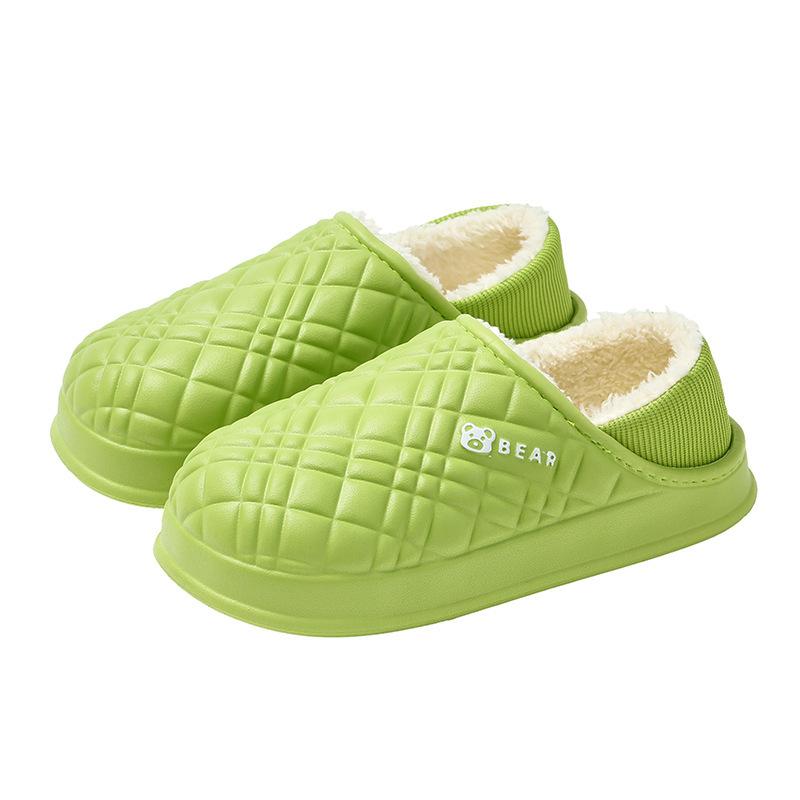New Cotton Slippers Autumn and Winter Waterproof Plush Indoor Non-slip Silent Outer Wear Household Slippers