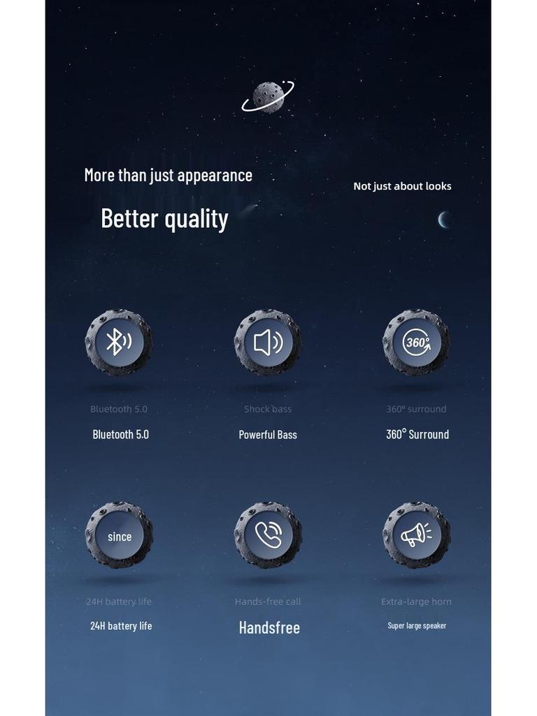 Astronaut Bluetooth-Lautsprecher mit bunten Lichtern - Tragbar, Kreatives Geschenk für Studenten und für den Außenbereich