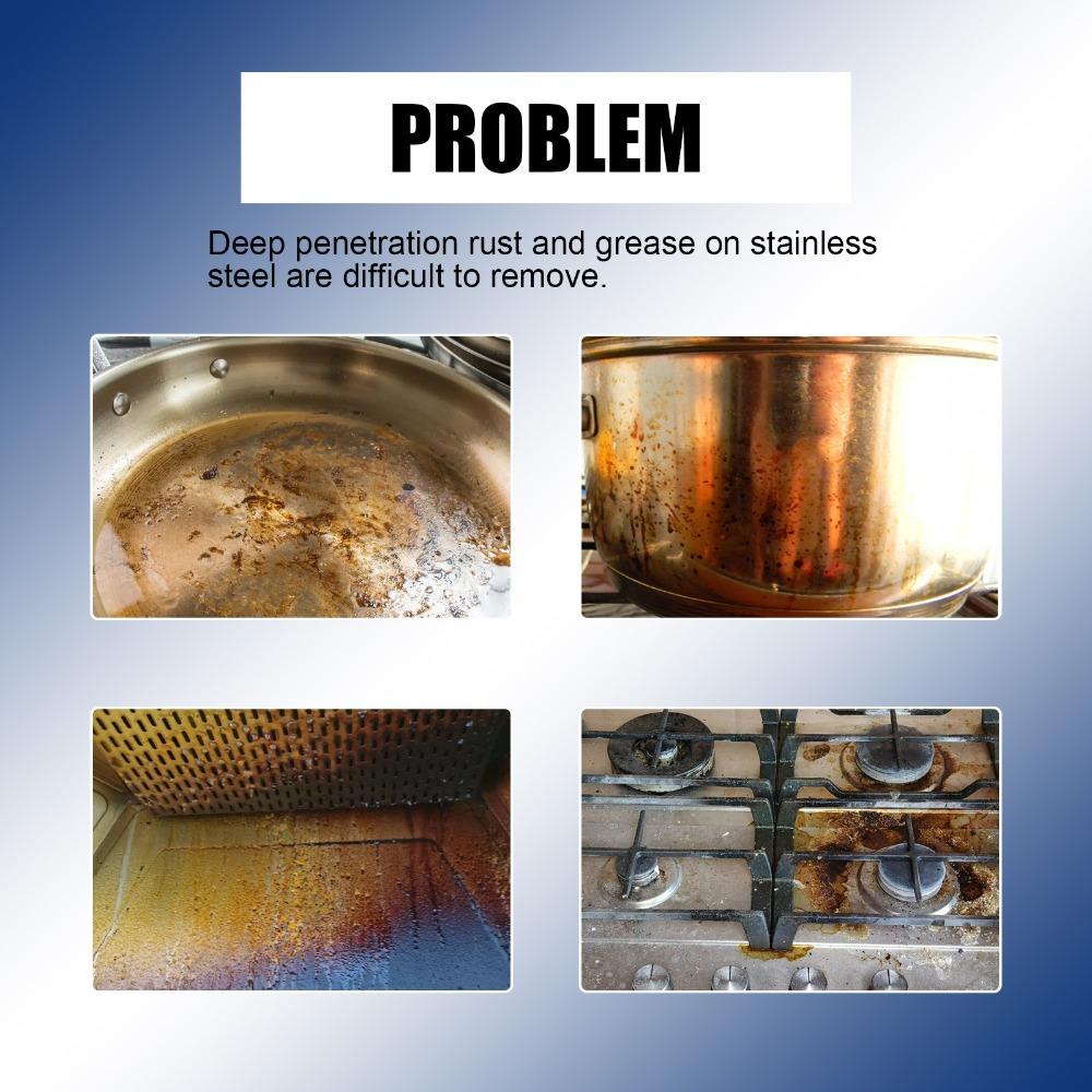 All-purpose Stainless Steel Cleaning Cream with Sponge Pot Black Scale Cleaner  Range Hood