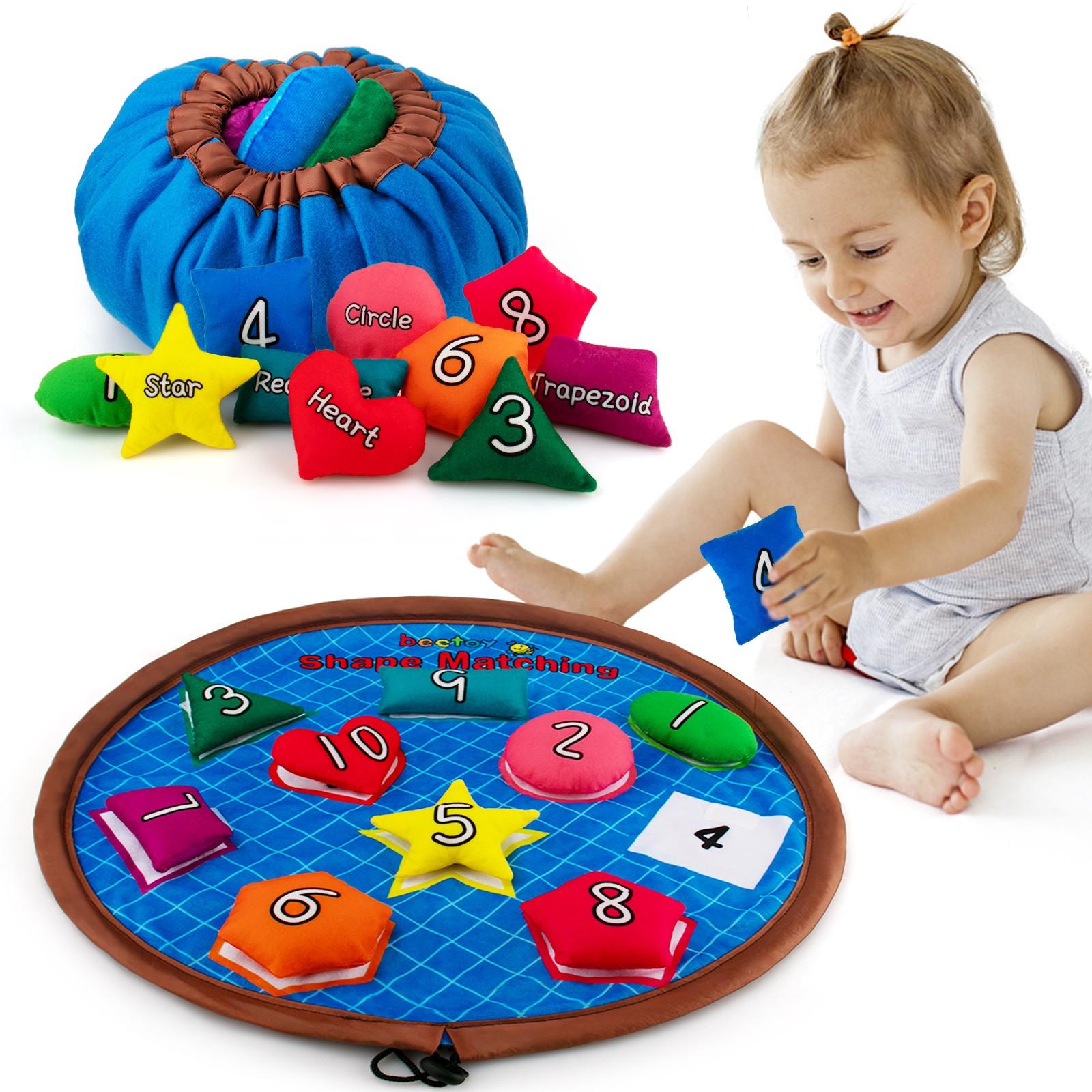 

Сенсорные погремушки Beetoy для игры, сочетающей форму, 10 упаковок, детские сенсорные обучающие игрушки, погремушки, развивающие игрушки с формой, онемение