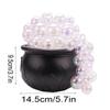 Plastic Halloween Decoration Holiday Party Prop Witch Barrels Halloween Cauldron Remote Control 8 Mode Witch Jar