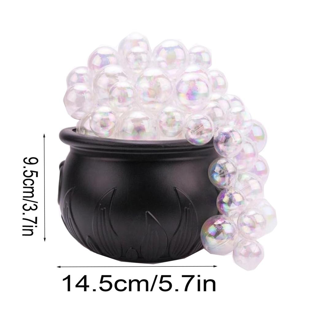 Plastic Halloween Decoration Holiday Party Prop Witch Barrels Halloween Cauldron Remote Control 8 Mode Witch Jar