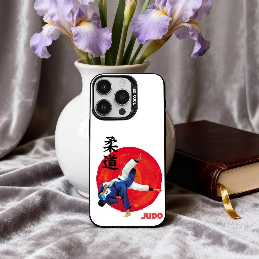 J-Jujitsu J-JudoS Phone Case For iPhone17,16,15,14,13,12,11 Plus,Pro Max Black Candy silver phone case