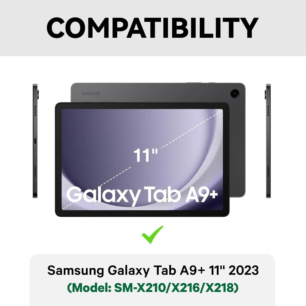 Case for Samsung Galaxy Tab A9 Plus A9+ 11 Inch SM-X210/X216/X218 Tablet Backlit Keyboard Cover for Galaxy Tab A9 Plus A9+ Funda