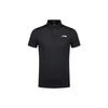 Li Ning Poloshirts Herren Schwarz Polokragen Moderate Gerade Passform APLN327-1