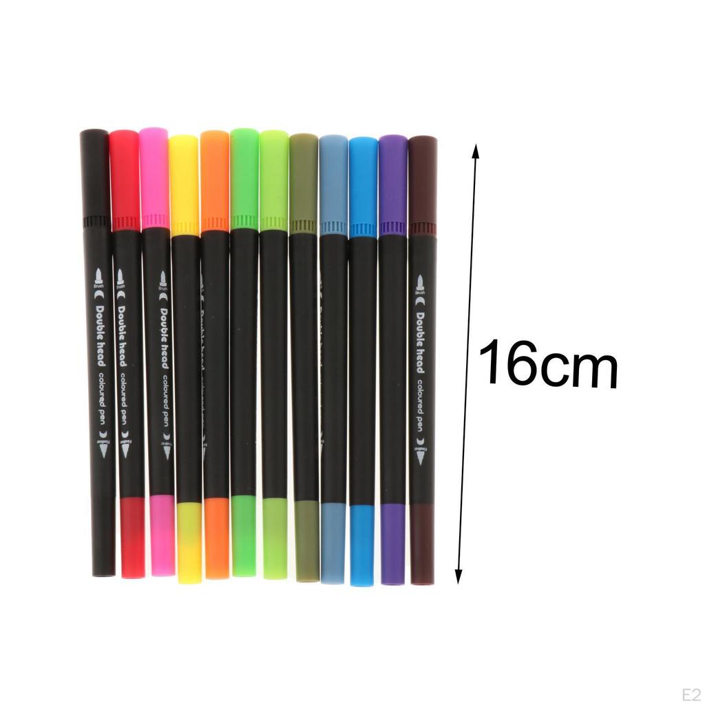 Double Tip Brush Pen Set for Watercolor, Acrylic Painting Pens, Color Marking Pens Artist, Craft