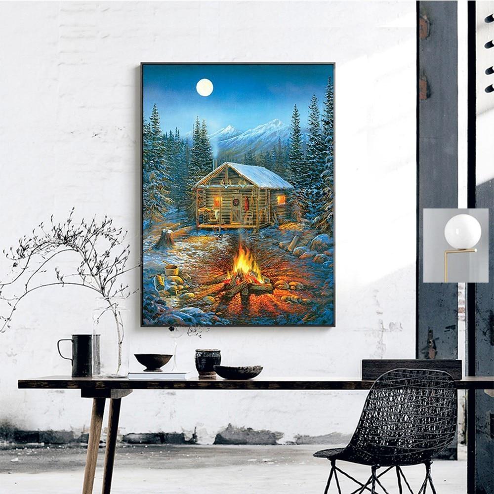 5D Diamond Painting Scenic Full Round Night Diamond Embroidery Sale Picture Rhinestone Diamond