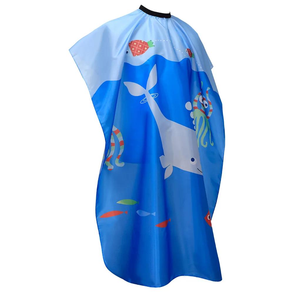 

New Creative Cartoon Printing Kids Hair Cutting Apron Waterproof Barbershop Hairdressing Cloth Shawl Wrap Styling Tool Accessory