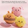 TPR Cartoon Training Ball Indestructible Plush Dog Play Toy With Squeaker Small Dogs Tough Toy Pet Supplies Tooth Chew Cute Toys