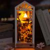 Book Nook Kit Diy Miniature House Dollhouse Kit For Adult And Teens Booknook Bookshelf Decor Alley Model Build With Led Light