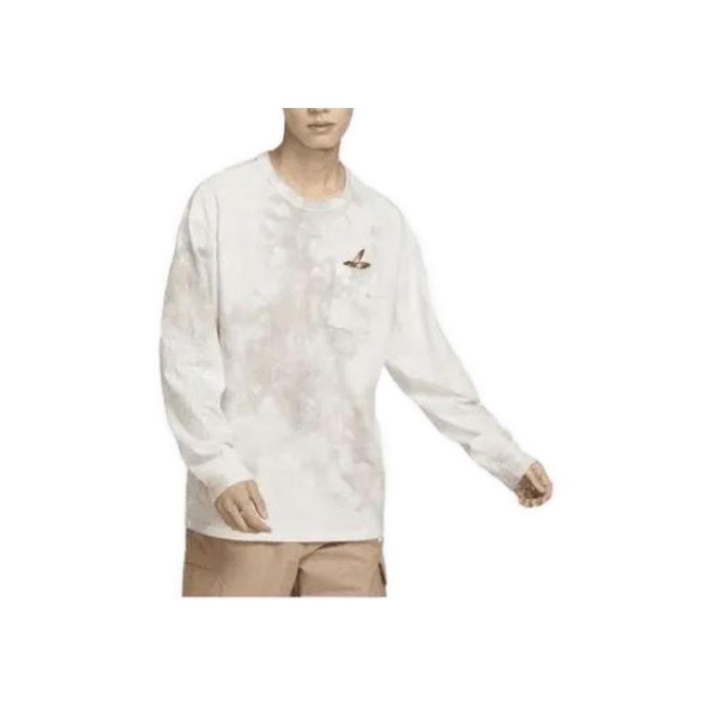 Nike Tričko s potiskem abecedy s volným dlouhým rukávem Pánské topy sezamově hnědá FD8432-252