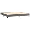 Maison Exclusive - Sommier à lattes de lit avec matelas Gris 200x200 cm Similicuir