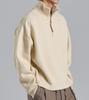 Beoteunseoul Loose Fit Half-Zip High-Neck Knit (Light Beige)
