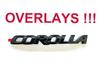 ABS car logo Glossy Black Overlay EMBLEM Fit 2020-2024 for Toyota COROLLA SEDAN SE LE PT948 FIT SEDAN ONLY trunk car accessory