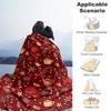 1pc Christmas, Winter Outdoor Flannel Blanket Soft Warm All-Season Throw for Sofa Bed Car Camping Office, Cozy Gift Idea1127S
