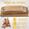 3 Layer Food Storage Tray Wooden Multifunctional Display Rack Cupcake Layered Tray Store Shelf Non Deformable for Display Dishes