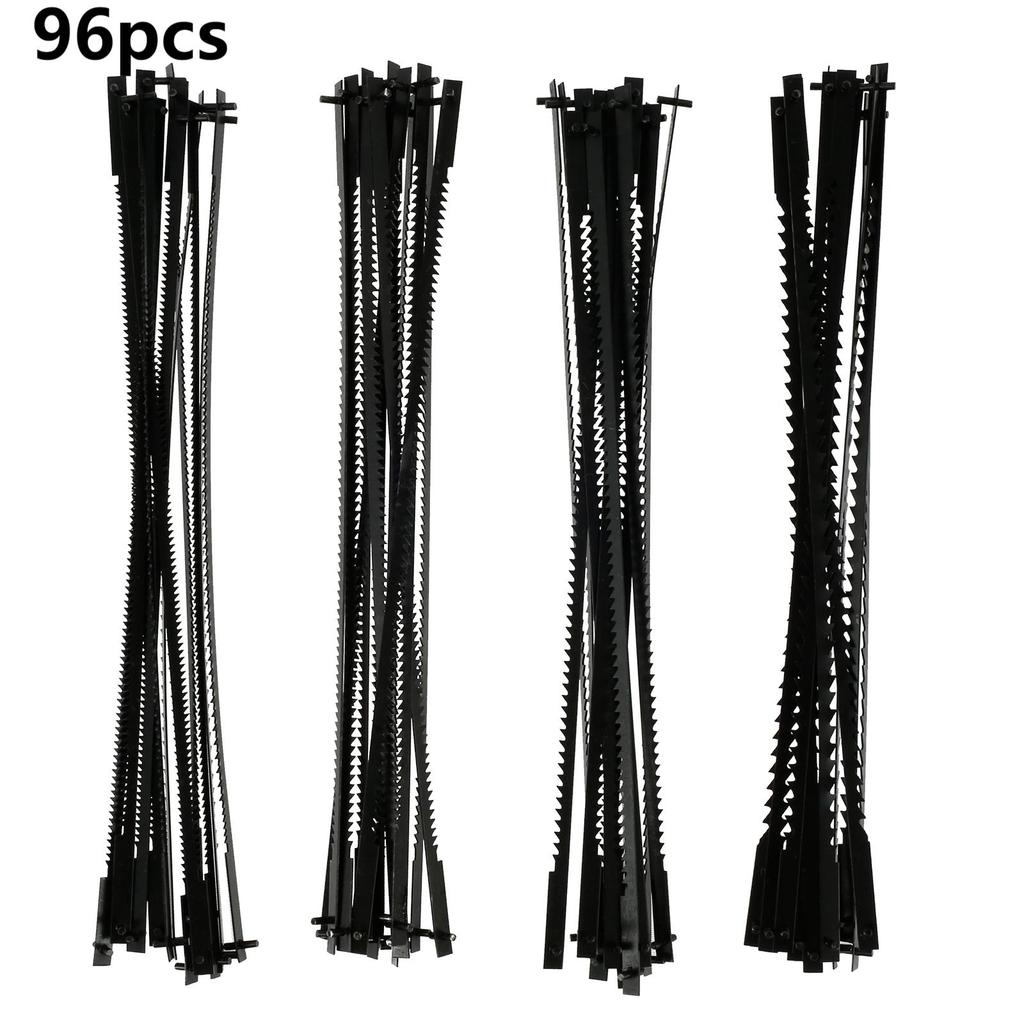48/288pcs Scroll Saw Blade Set 5In Pin End Scroll Saw Blades SK5 Carbon Steel Coping Saw Blade Jig Woodworking Tool for Cutting