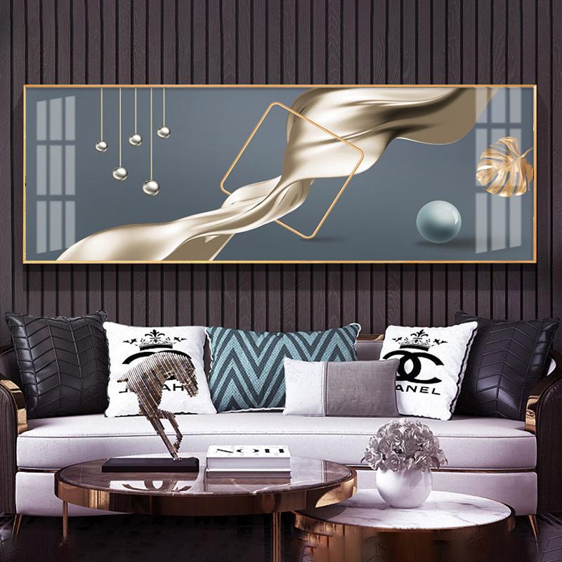 

Современная роскошная абстрактная геометрическая картина на холсте, настенные картины, ленты, постеры для спальни, прикроватная тумбочка, украшение для дома в отеле, Cuadros 20x60cm No Framed