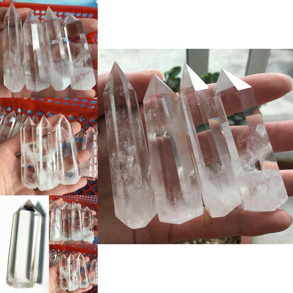 Natural Clear White Quartz Crystal Point Healing Wand Unique Mineral Specimen Ornament For Spiritual Growth And Health