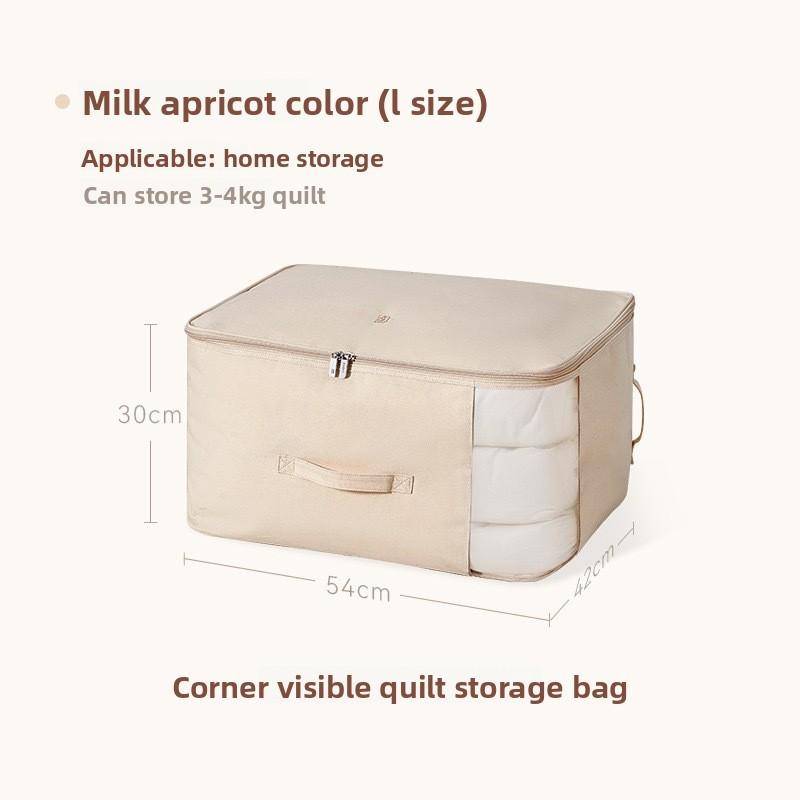 Large Capacity Cotton Duvet Bag With Dustproof Feature For Bedroom Storage