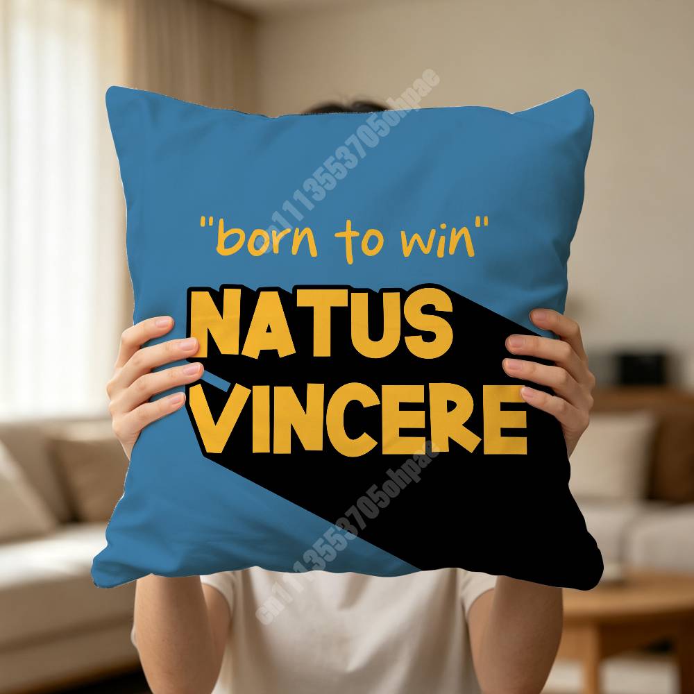 NNavi NNatus VincereS Born To Win Sofa Couch Pillow Cover Cushion Case Cozy Bedroom Accent Studio Furnishing