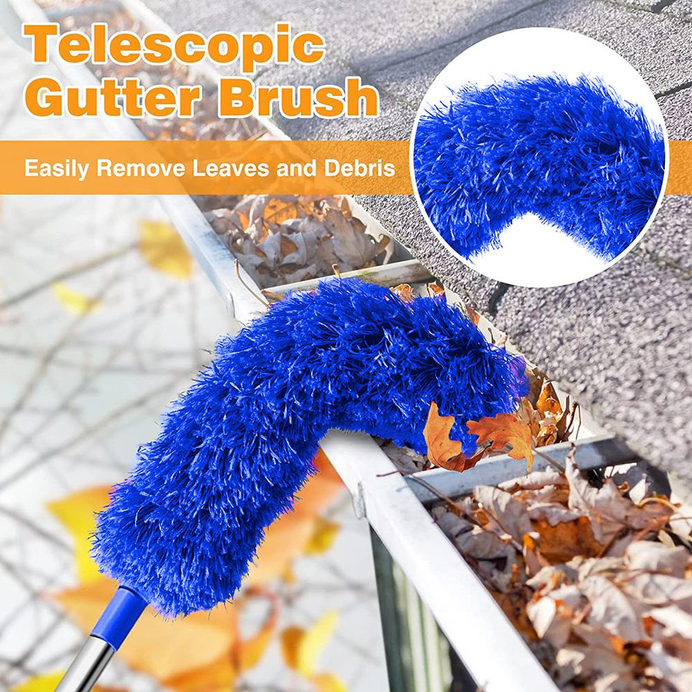 Gutter Cleaning Tools from The Ground - Gutter Cleaning Pole Roofing Tool Rain Gutter Guard Cleaner Tool, Easy Remove Leaves