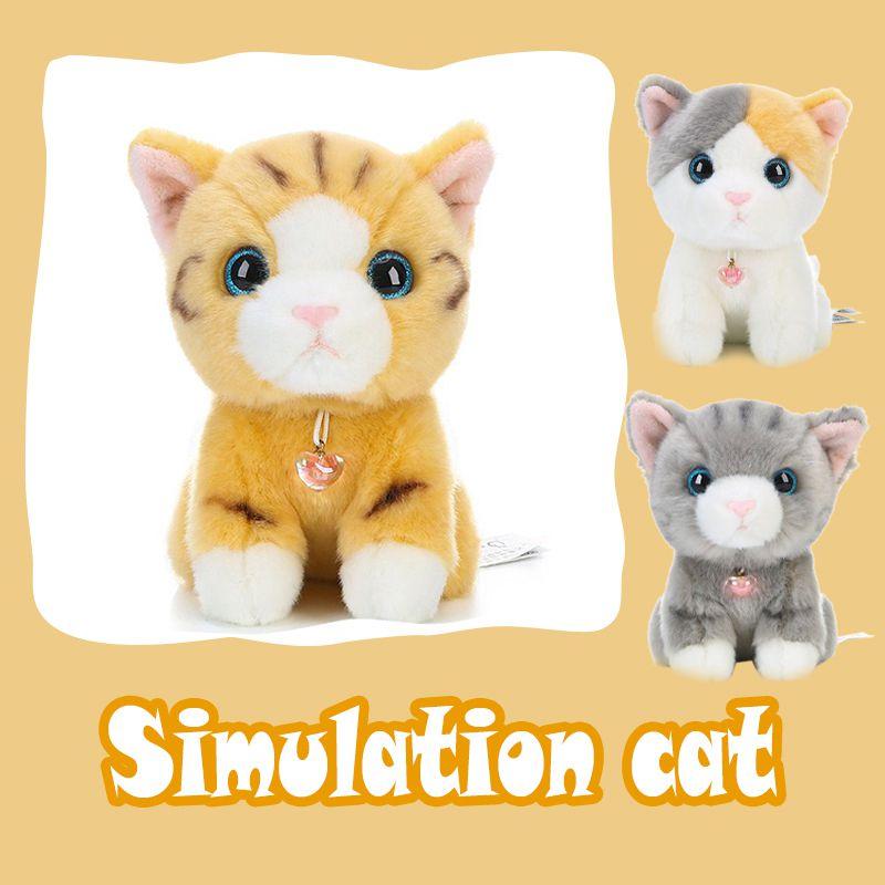 Adorable Simulation Siamese Shorthair Plush Cat Toy For Home And Room Decor