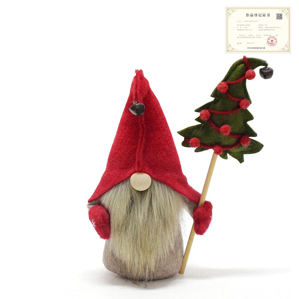 Winter Christmas Decorations Adorable Gnome Goblin Santa Claus Doll Xmas Tree Hanging Pendant For Family Merry Party Ornament