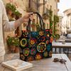 Colorful Tribal Print Tote Bag Large Capacity Daily Casual Shoulder Bag for Shopping Travel
