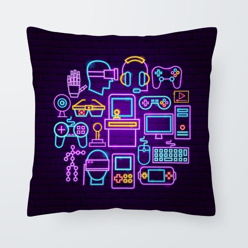 Super Hot Gaming Fan Video Game Pad Cushion Cover Decorative Pillowcase Living Room Sofa  Bed Cart Throw Pillow