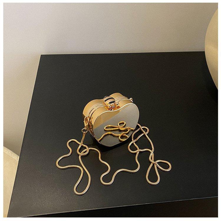 Womens Bags Metal Fashion Mini Square Bags 2023 Glossy Acrylic Chain Shoulder Crossbody Bags Small Headphone Evening Bags